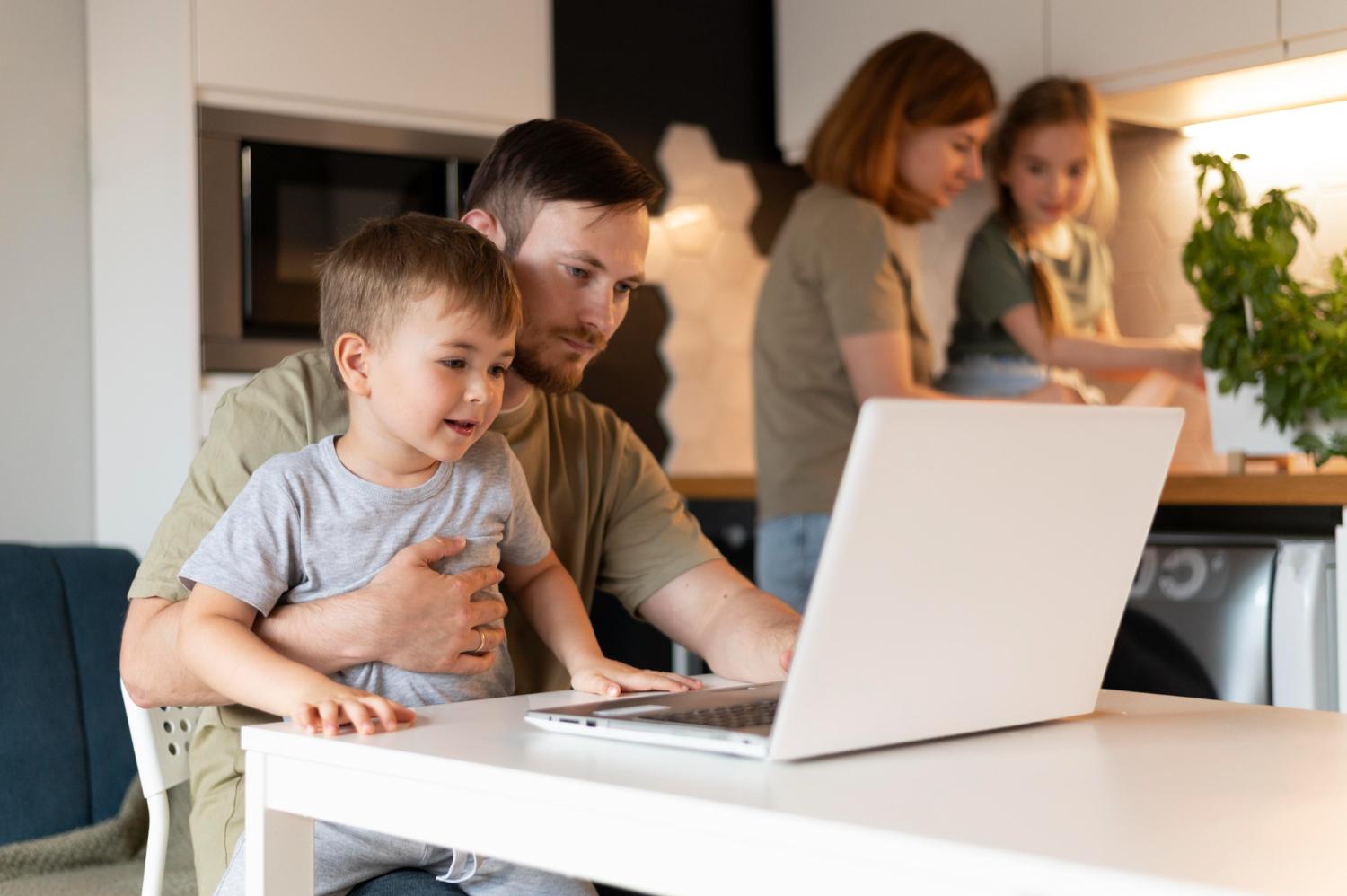 Family exploring financial options
